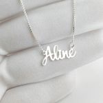 Colar Manuscrito Personalizado Em Prata
