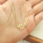 Colar Manuscrito Personalizado Em Ouro