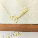 Colar Manuscrito Personalizado Em Ouro
