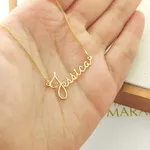 Colar Manuscrito Personalizado Em Ouro