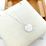 Colar Medalha Personalizada Com Iniciais Em Prata