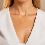 Colar Manuscrito Personalizado Em Ouro