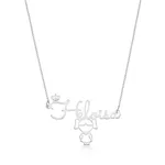 Colar Menina Com Nome Personalizado Em Prata