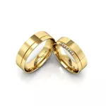 Alianças Em Ouro 18k China 6mm Polida Reta