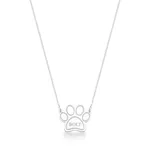 Colar Patinha Pet Personalizado Em Prata