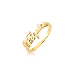 Anel Nome Manuscrito Em Ouro 18k