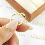 Anel De Noivado Isadora Em Ouro 18k