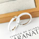 Par de Alianças Em Prata 950 Modelo Ilhabela 2mm Polida Reta