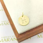 Pingente De Signo Peixes Em Ouro 18k