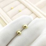 Par De Brincos Bolinha Em Ouro 18k 3mm