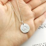 Conjunto Corrente Veneziana e Pingente De Signo Libra Em Prata
