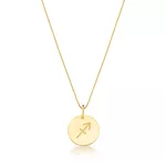 Conjunto Corrente Veneziana e Pingente De Signo Sagitário Em Ouro 18k