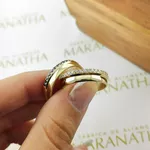 Alianças Em Ouro 18k Chile 5mm Meia Cana Polida