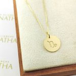 Conjunto Corrente Veneziana e Pingente De Signo Capricórnio Em Ouro 18k