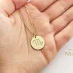 Conjunto Corrente Veneziana e Pingente De Signo Escorpião Ouro 18k