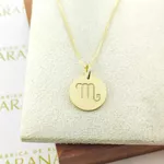 Conjunto Corrente Veneziana e Pingente De Signo Escorpião Ouro 18k