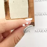 Par De Brincos Ponto De Luz Em Prata 3mm