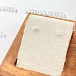 Par De Brincos Ponto De Luz Em Prata 3mm