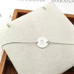 Pulseira Letra Personalizada Com Corrente Veneziana Em Prata