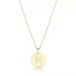 Conjunto Corrente Veneziana e Pingente De Signo Peixes Ouro 18k