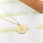 Conjunto Corrente Veneziana e Pingente De Signo Leão Em Ouro 18k