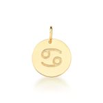 Pingente De Signo Câncer Em Ouro 18k