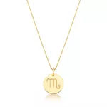 Conjunto Corrente Veneziana e Pingente De Signo Escorpião Ouro 18k