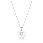 Conjunto Corrente Veneziana e Pingente De Signo Touro Em Prata