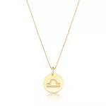 Conjunto Corrente Veneziana e Pingente De Signo Libra Em Ouro 18k