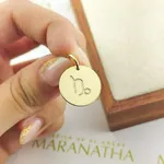 Pingente De Signo Capricórnio Em Ouro 18k