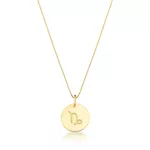 Conjunto Corrente Veneziana e Pingente De Signo Capricórnio Em Ouro 18k