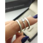 Par de Aliança em Prata 950 Modelo 2MM Reto Chanfrada + Anel Solitário em Prata Brinde