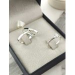 Par de Aliança em Prata 950 Modelo 2mm Reto Polido + Anel Solitário em Prata Brinde