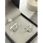 Par de Aliança em Prata 950 Modelo 2mm Reto Polido + Anel Solitário em Prata Brinde