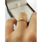 Anel Solitário de Noivado em Ouro 18k Modelo Maranatha