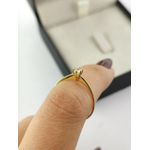 Anel Solitário de Noivado em Ouro 18k Modelo Maranatha