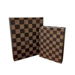 Dupla Livro Caixa Louis Vuitton Xadrez