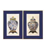 Dupla de Quadros90x60 Potes Azuis