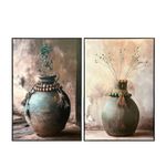 Dupla de Quadros 90x60 Vaso Rústico
