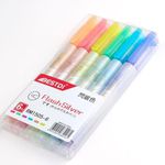 Marca-texto com Glitter 6 Cores