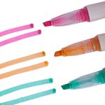 Marca-texto com Glitter 6 Cores