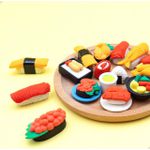Kit de borrachinhas temáticas comidas japonesas