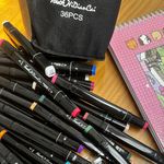 Kit de Canetinhas Marcadores para Colorir Desenhos
