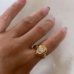 Anel gota zircônia aço 