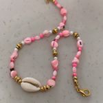 Choker madrepérola rosa com búzio