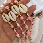 Choker madrepérola rosa com búzio