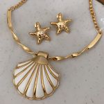 Colar concha marfim meio aro