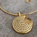 Colar aro com oração do pai nosso grande 