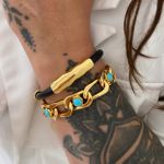 Pulseira corrente turquesa