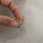 Brinco bóton verde aqua 